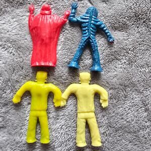 Vintage Universal Monsters Palmer Flat 1960 Plastic Figures Set Of 4